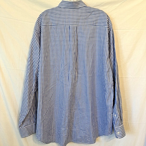Vineyard Vines Men Large Blue White Plaid Long Sleeve Classic Fit Tucker Shirt - Picture 5 of 10